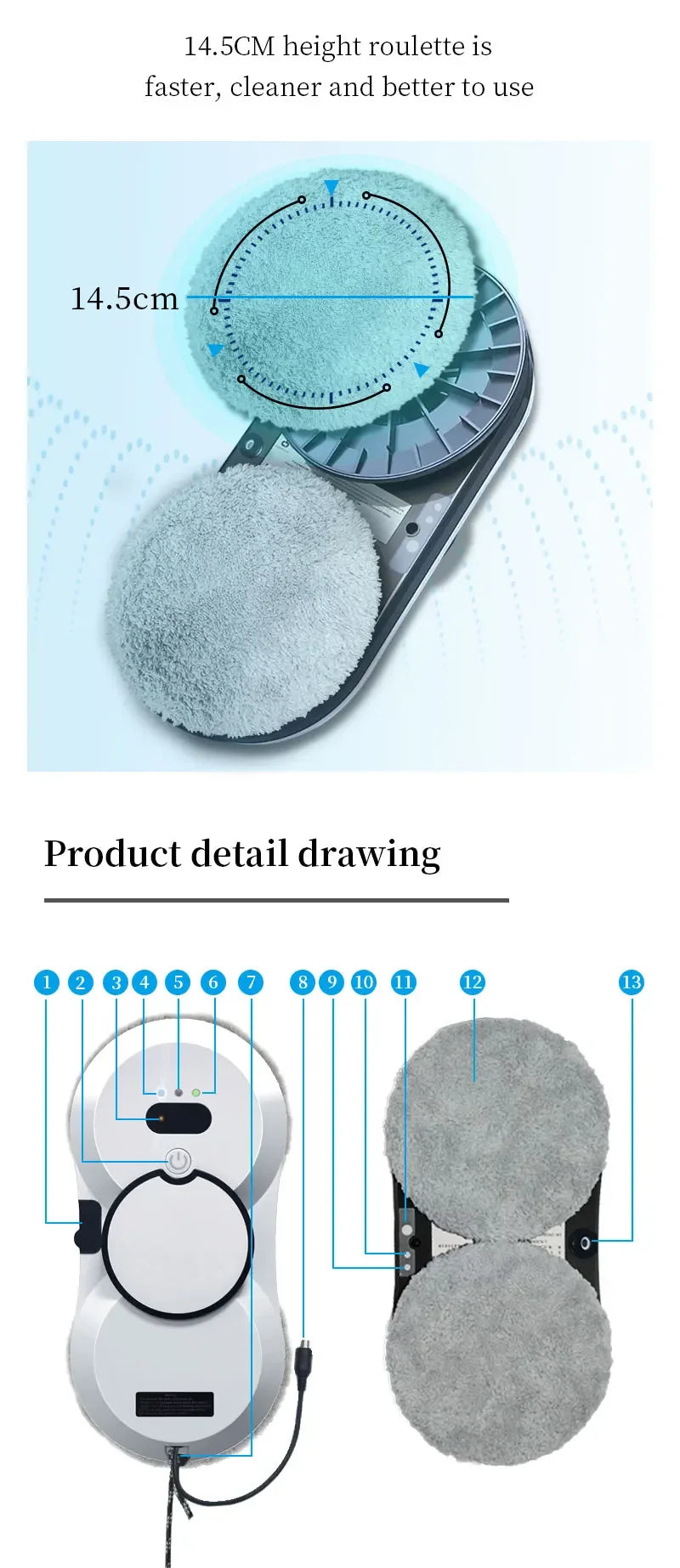 Water Spray Window Cleaning Robot High Suction Smart Electric Window Cleaner Double-sided Glass Cleaning Robot Vacuum Cleaner