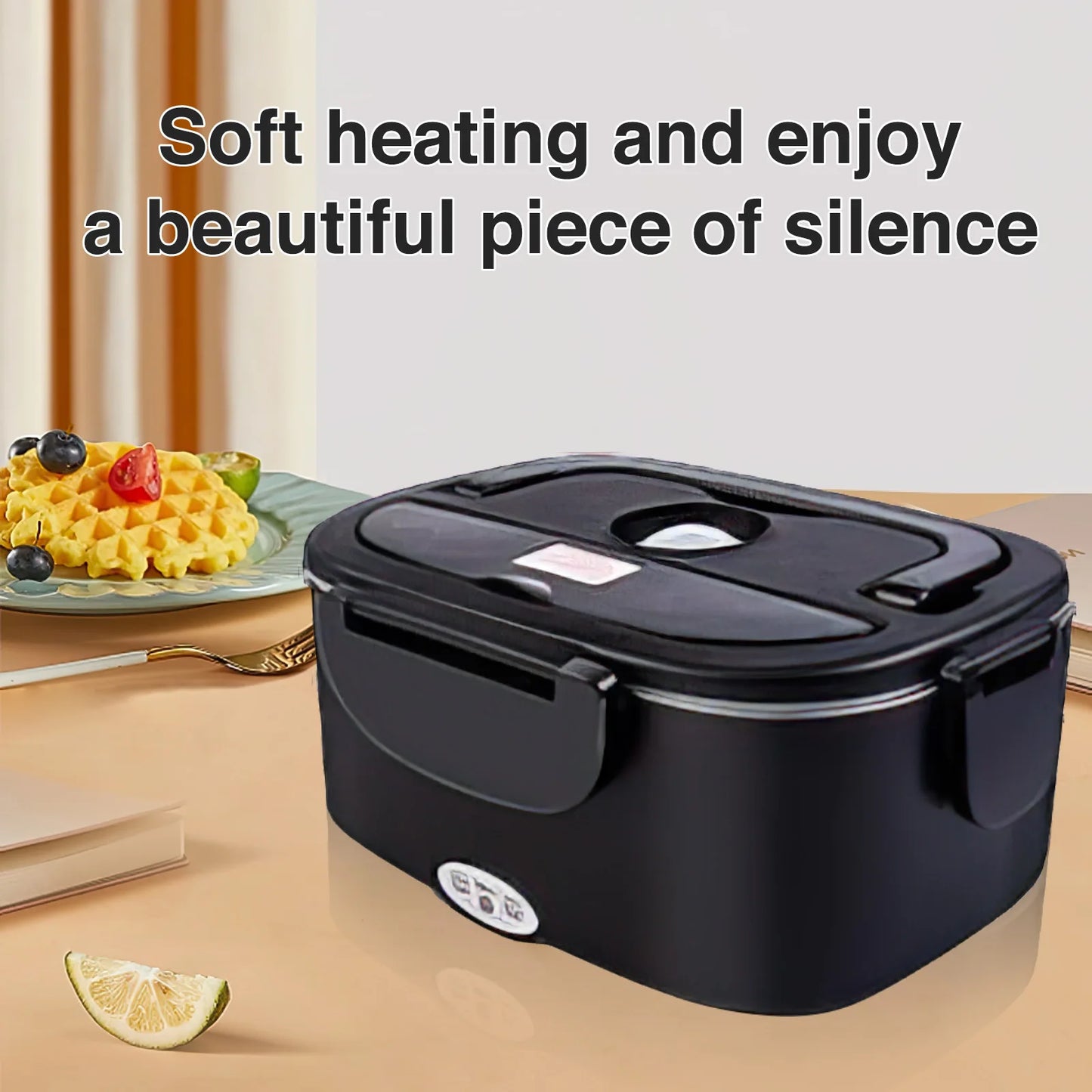 2 in 1 Car Home 12V 24V 110V 220V Electric Lunch Box Portable Picnic School Food Heating Warmer Container Stainless Steel Set