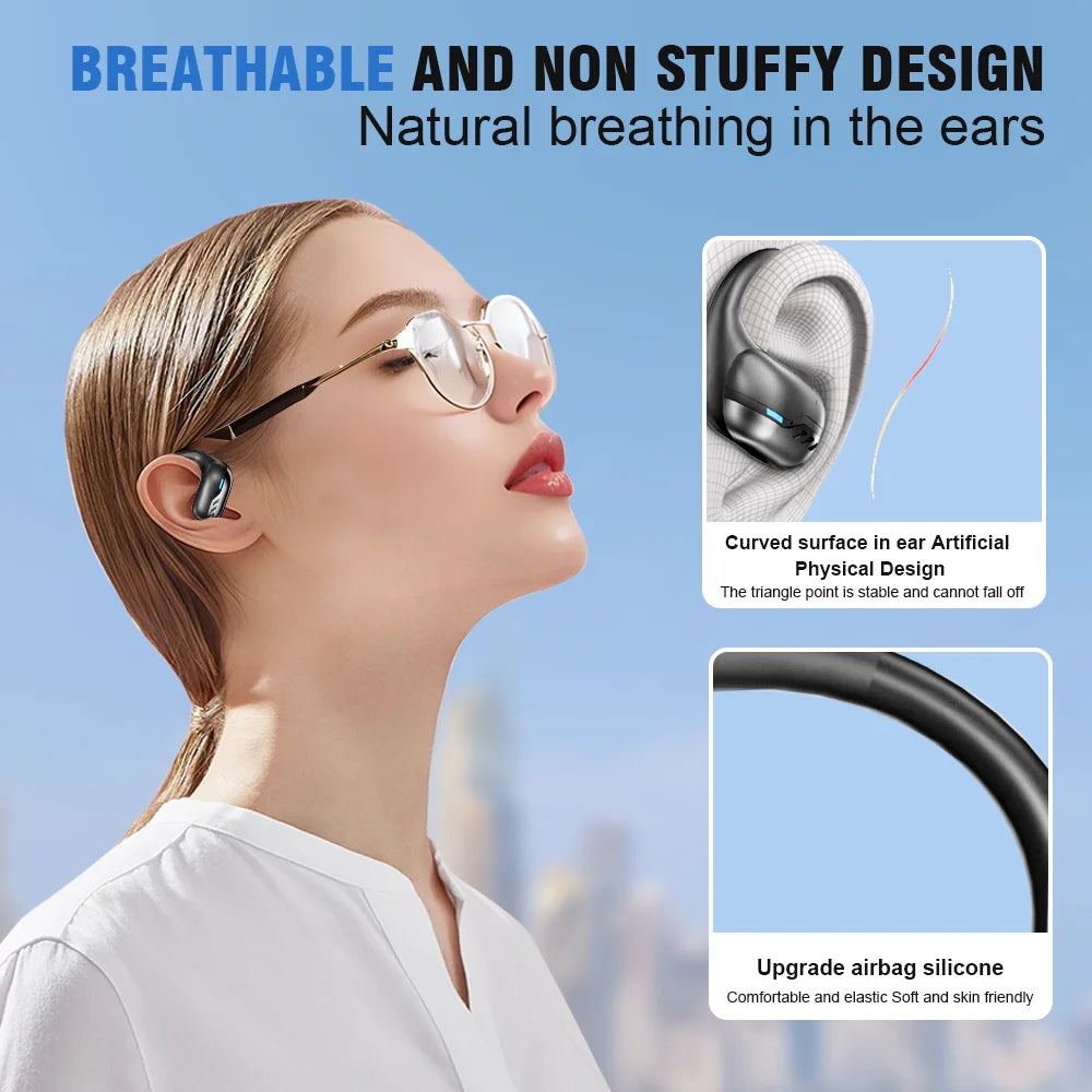 True Wireless Bluetooth 5.4 Translation Headphones LED Battery Display Soft Silicone Smart Earphones Mecha Style Business Earbud
