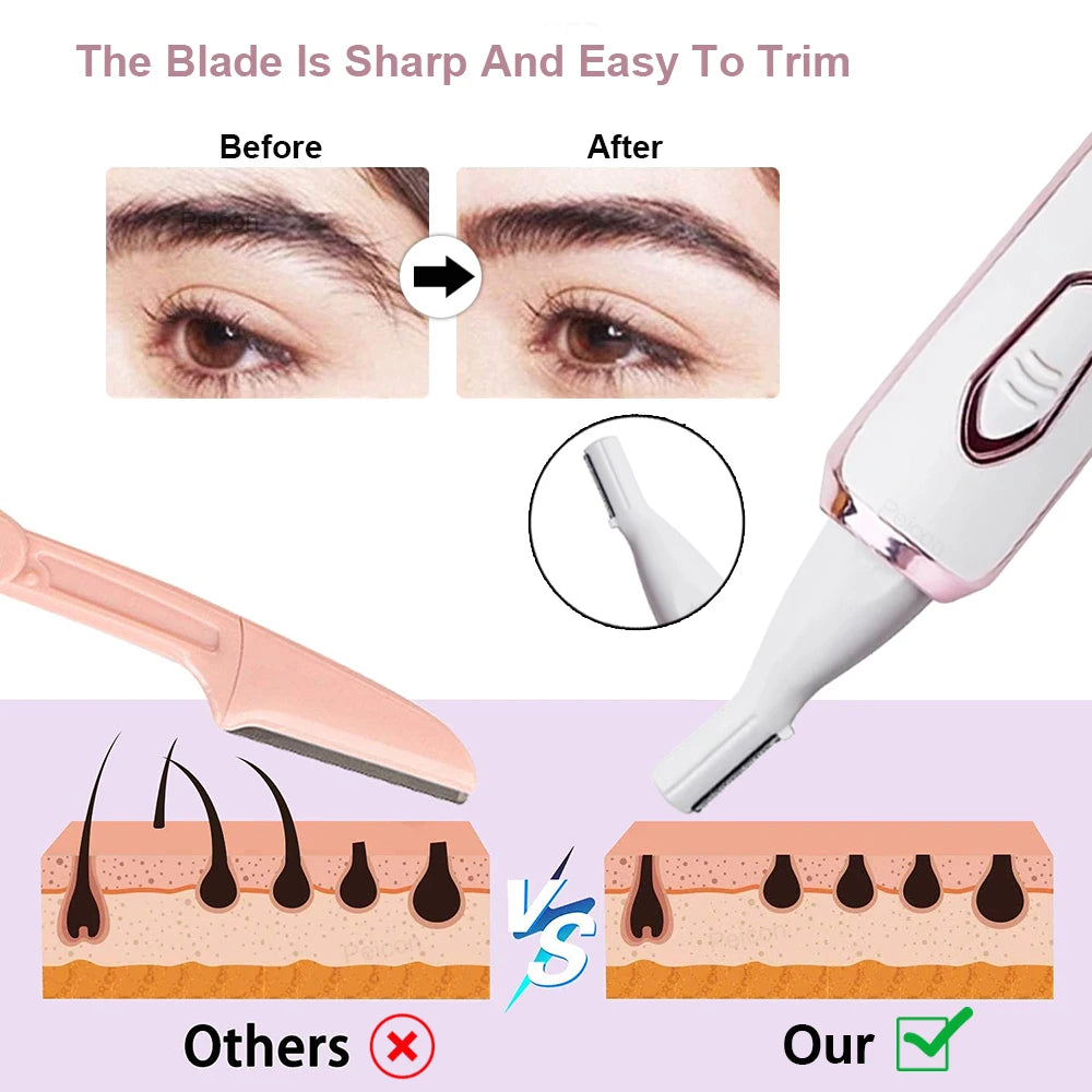 Electric Shaver for Women Hair Removal Rechargeable Painless Epilator Wet & Dry Shaver For Face Legs and Underarm Bikini