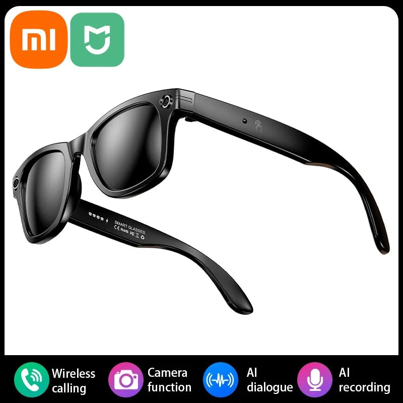 Xiaomi Mijia Smart Bluetooth Glasses IP65 Waterproof Recording Videos AI Photo Recognition Answer Translation Call Large Battery