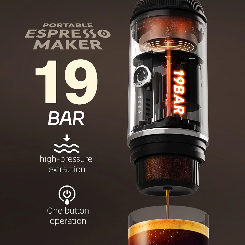 Cafelffe Outdoor Combination Wireless Electric portable espresso machine,Coffee Gift Giving Camping hiking Travel bag cafetera
