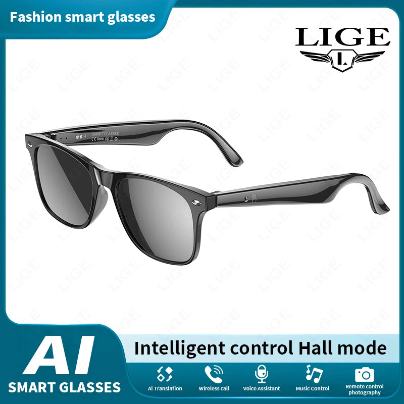 2025 Smart Glasses Wireless Bluetooth Call Sunglasses Built-In Mic Speakers Touch Voice Assistant Intelligent Translation Glass