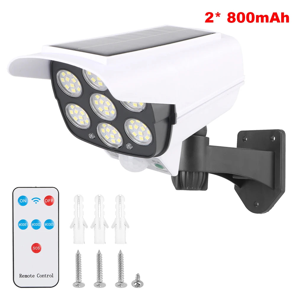 Solar Lights Smart Motion Sensor Lamps 3 Mode For Home Garden Illumination Outdoor Night Light 77LED IP65 Waterproof