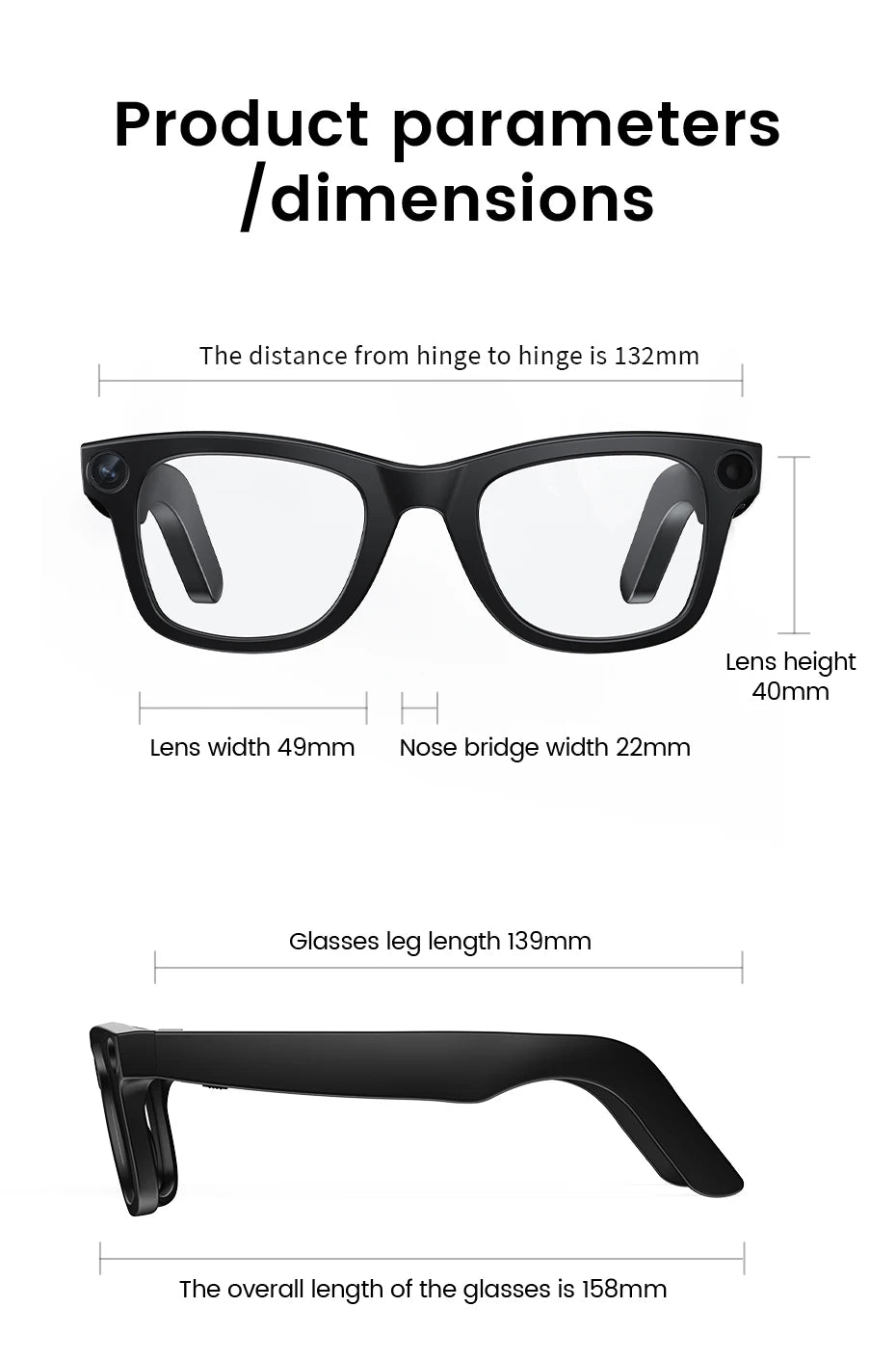 LIGE New 800W Pixels Camera AI smart glasses 32GB Memory 1080P Video Shoot Wireless Transmission AI Translation Smart Sunglasses