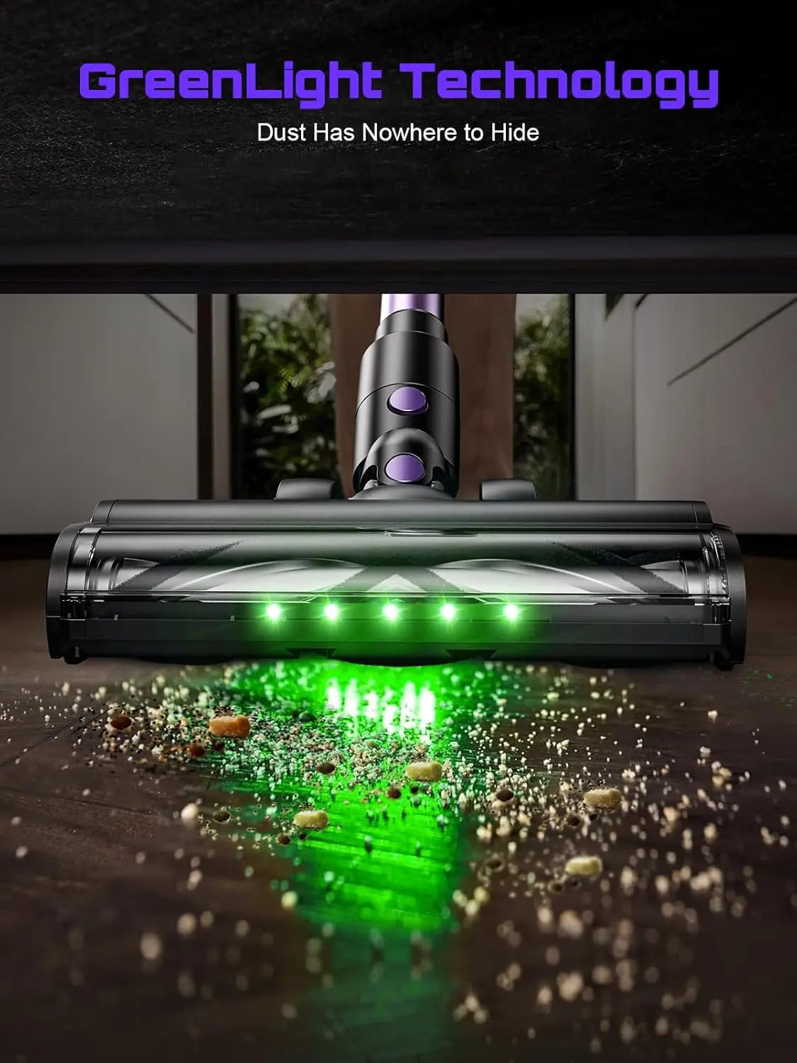 Cordless Vacuum Cleaner, 40Kpa/500W/45min 10 in 1 Powerful Stick Lightweight Vacuum Cleaner for Home Pet Hair/Hard Floor/Carpet