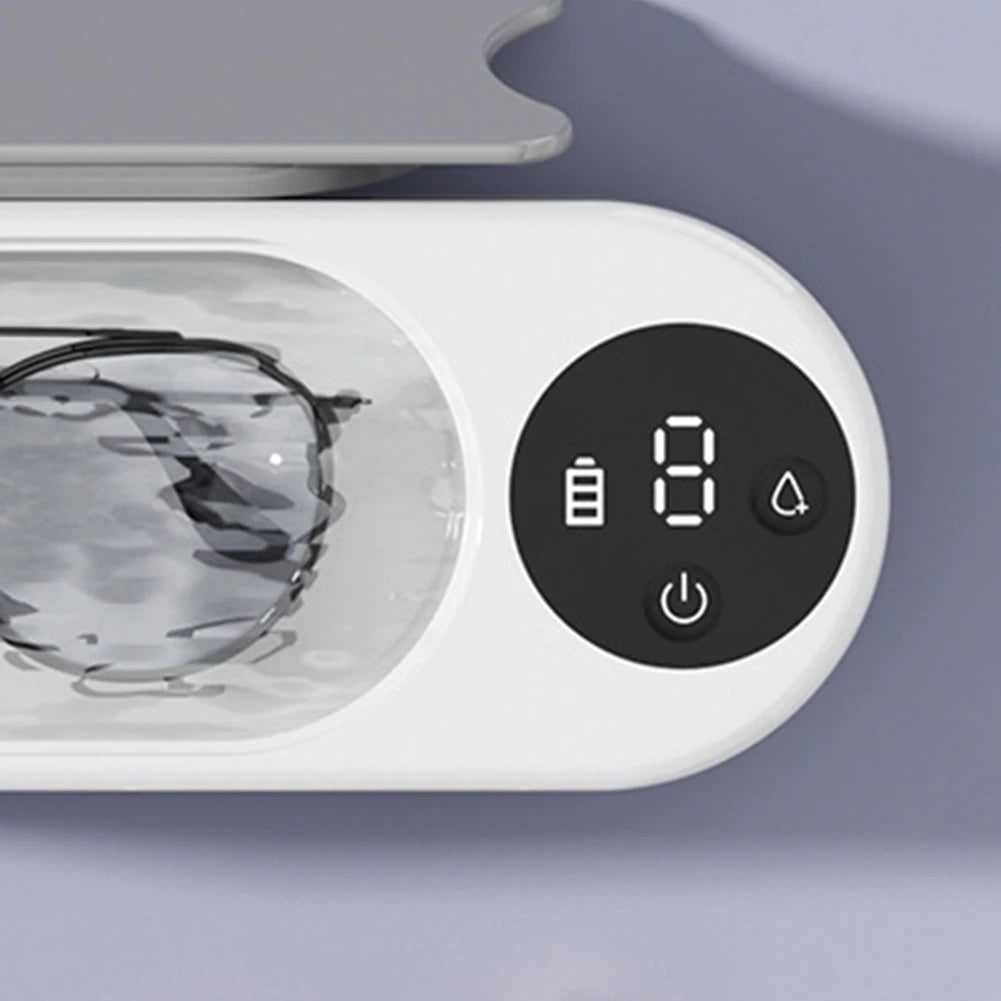 Ultrasonic Silver Gold Cleaner Portable Glasses Cleaner Makeup Brush Cleaner Multifunctional USB Rechargeable for Coins Dentures