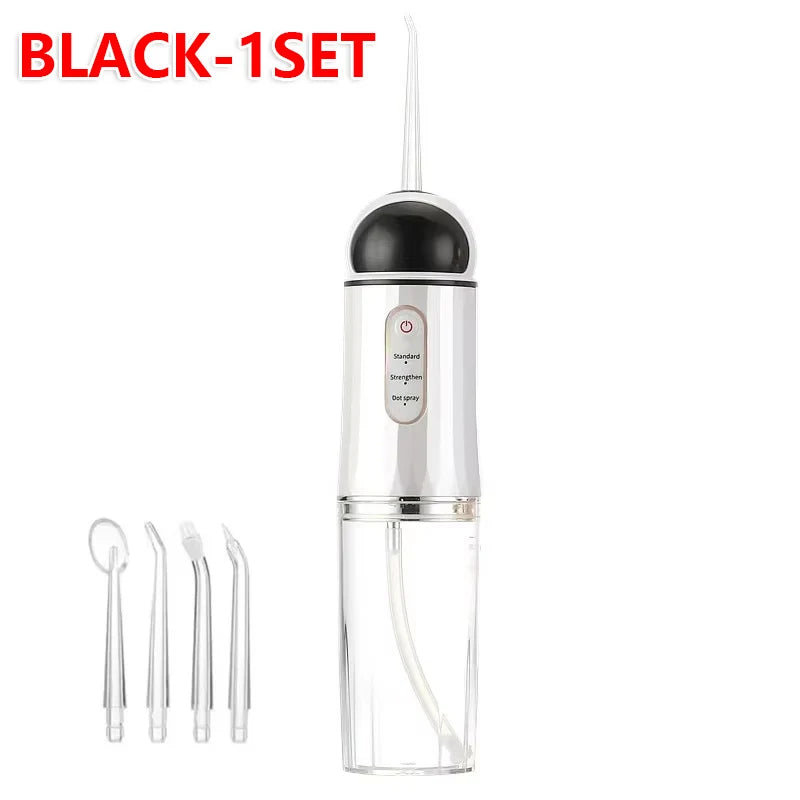 2025 New Portable Water Flosser Teeth Cleaner Dental Jet Irrigator 4 Nozzles 3 Modes USB Rechargeable for Home Travel Oral Care