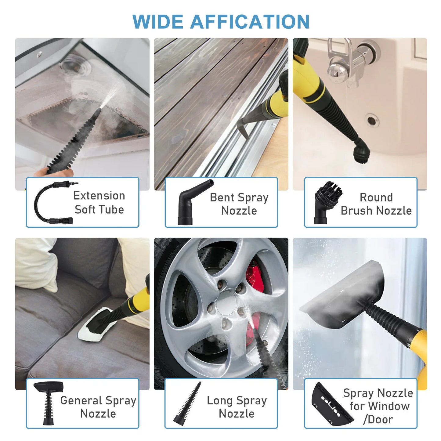 1000W High Temperature Steamer Steam Cleaner Hand-held Steam Cleaner,Suitable for Home, Kitchen, Bathroom, Car Cleaning Tools