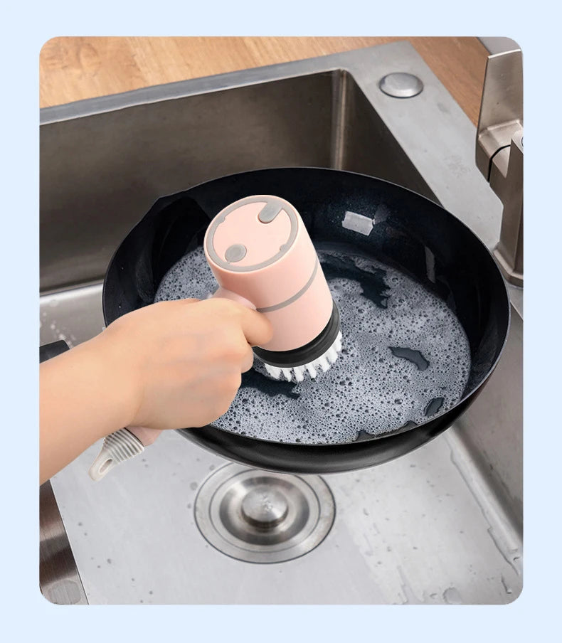 Wireless Electric Cleaning Brush USB Rechargeable Automatic Kitchen Dishwashing Brush Bathtub Tile Professional Cleaning Brush