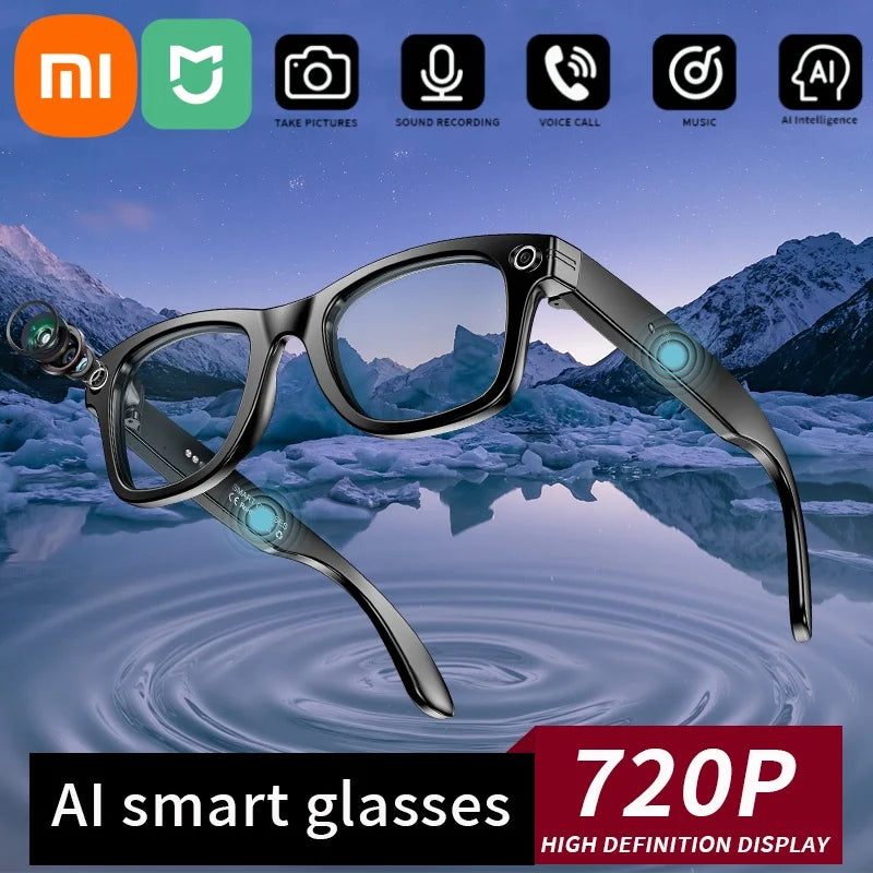 Xiaomi Mijia Smart Bluetooth Glasses IP65 Waterproof Recording Videos AI Photo Recognition Answer Translation Call Large Battery