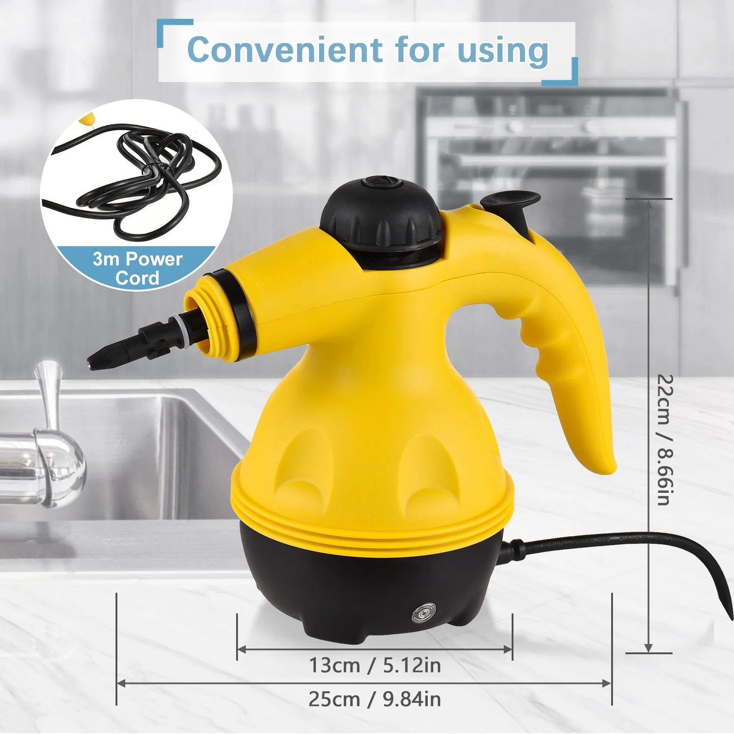 1000W High Temperature Steamer Steam Cleaner Hand-held Steam Cleaner,Suitable for Home, Kitchen, Bathroom, Car Cleaning Tools