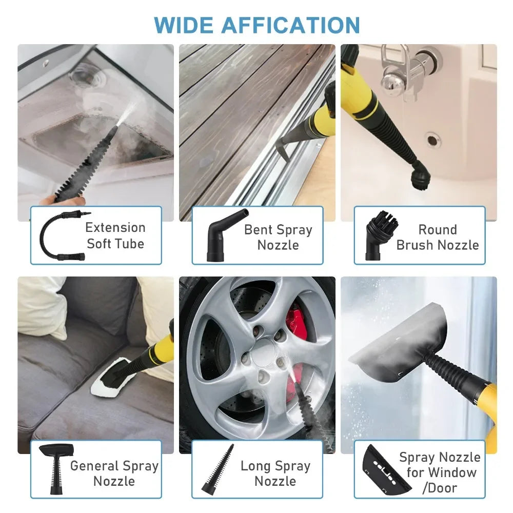 1000W High Temperature Steamer Steam Cleaner Hand-held Steam Cleaner,Suitable for Home, Kitchen, Bathroom, Car Cleaning Tools