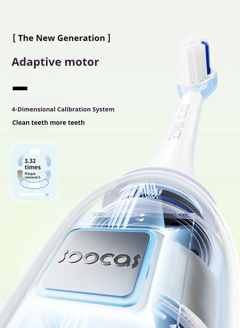 SOOCAS X3S White Rose Adult Smart Sonic Electric Toothbrush IPX7 Waterproof Ultrasonic Tooth Brush Upgraded 180 days life