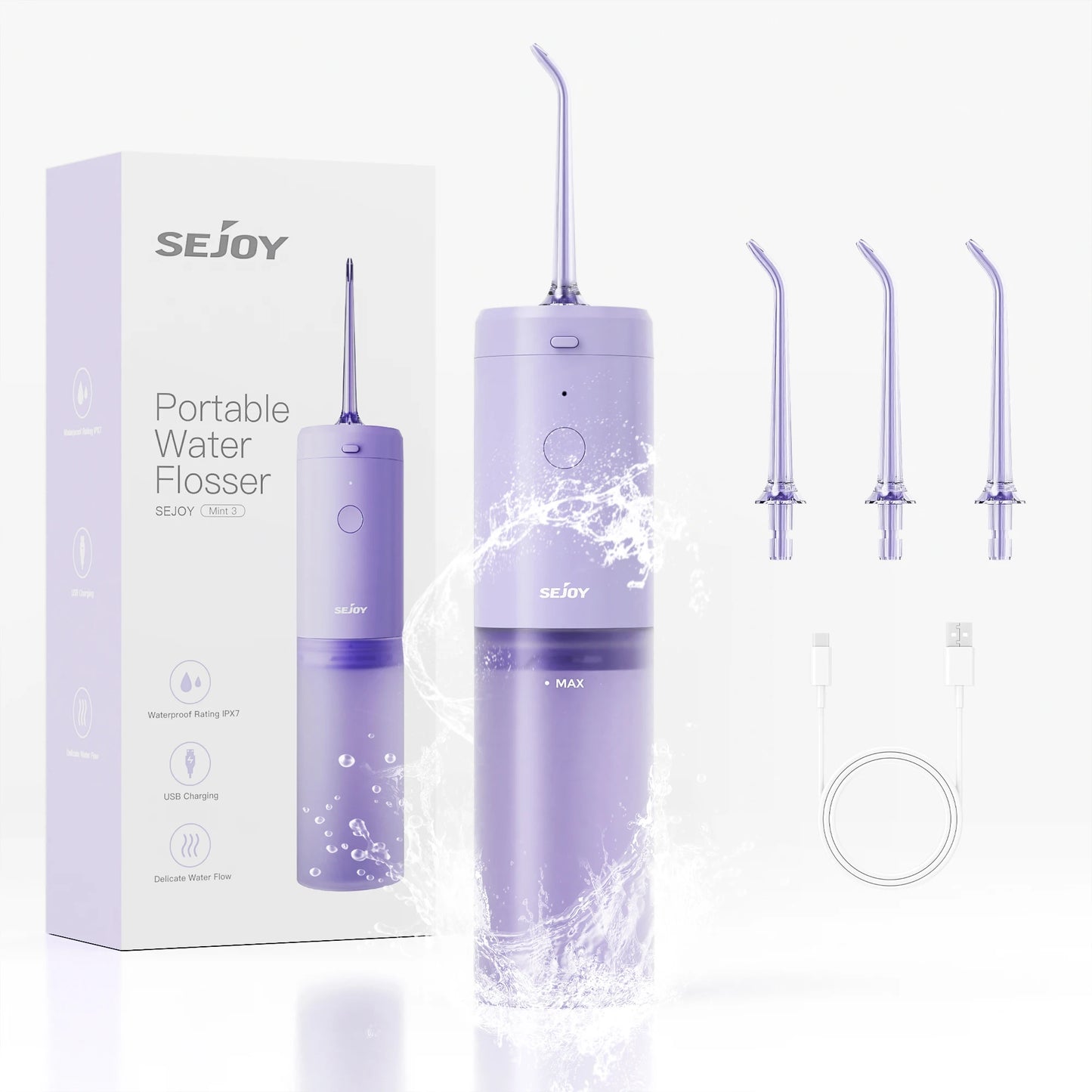 Sejoy Irrigator Dental Mouth Washing Machine Travel Portable Water Flosser Teeth Whitening  IPX7 Waterproof Teeth Cleaning Tools