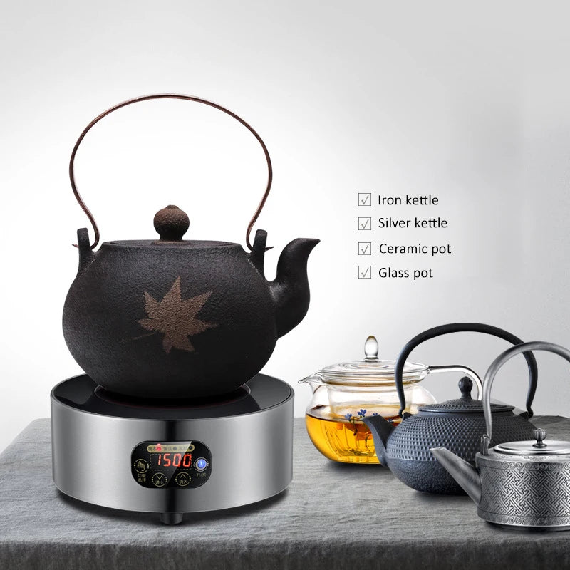 1500W Hot Cooker Plate Multifunction Electric Stove Heater Hotpot Tea Maker Water Heater Boiler Milk Heating Furnace Seat 220V