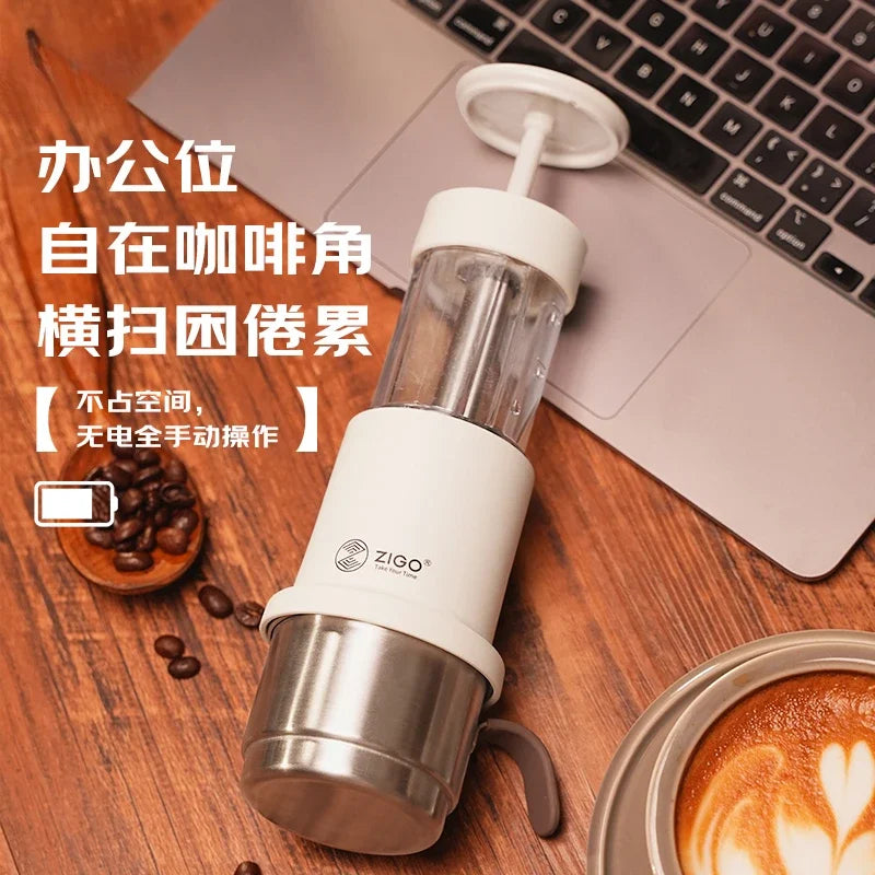 Manual Portable Coffee Machine Hand Press Coffee Machine Portable Household Small Coffee Powder Capsules Use