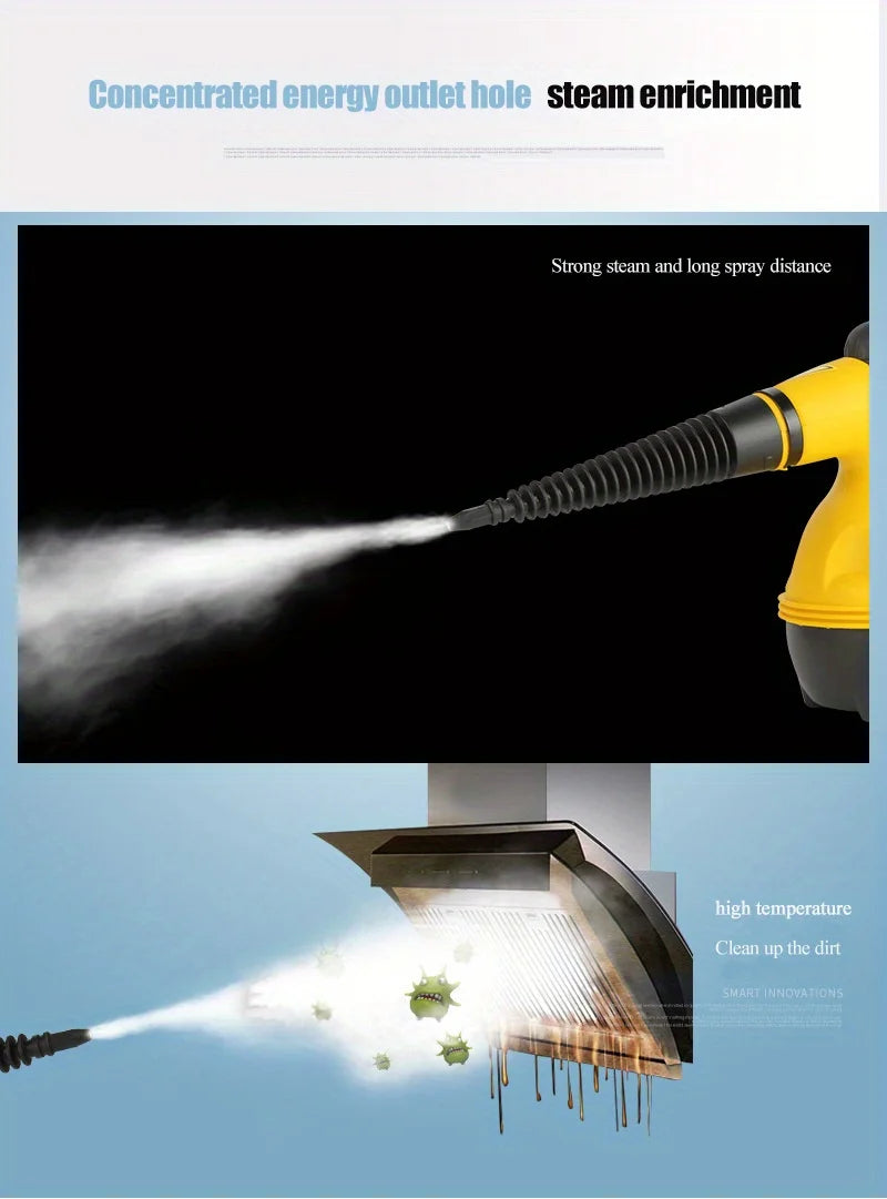 1000W High Temperature Steamer Steam Cleaner Hand-held Steam Cleaner,Suitable for Home, Kitchen, Bathroom, Car Cleaning Tools