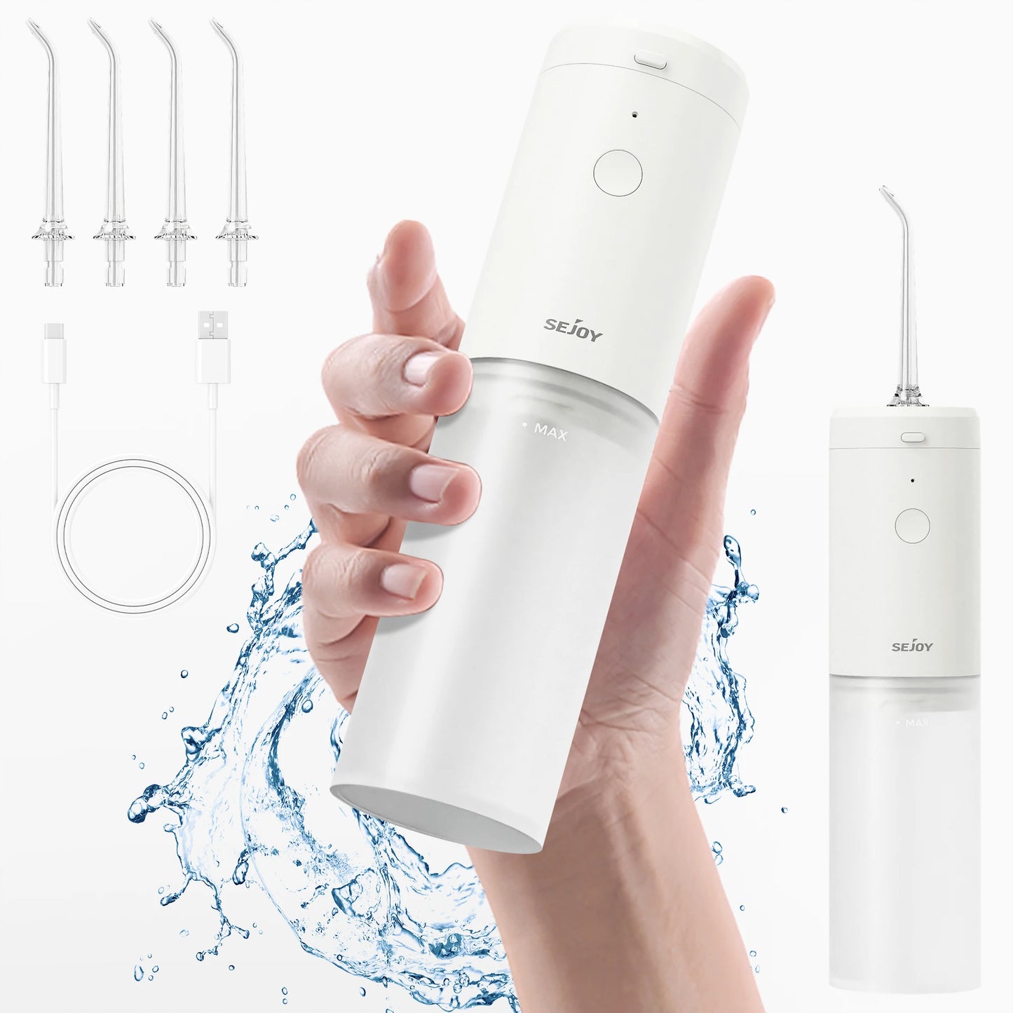 Sejoy Irrigator Dental Mouth Washing Machine Travel Portable Water Flosser Teeth Whitening  IPX7 Waterproof Teeth Cleaning Tools