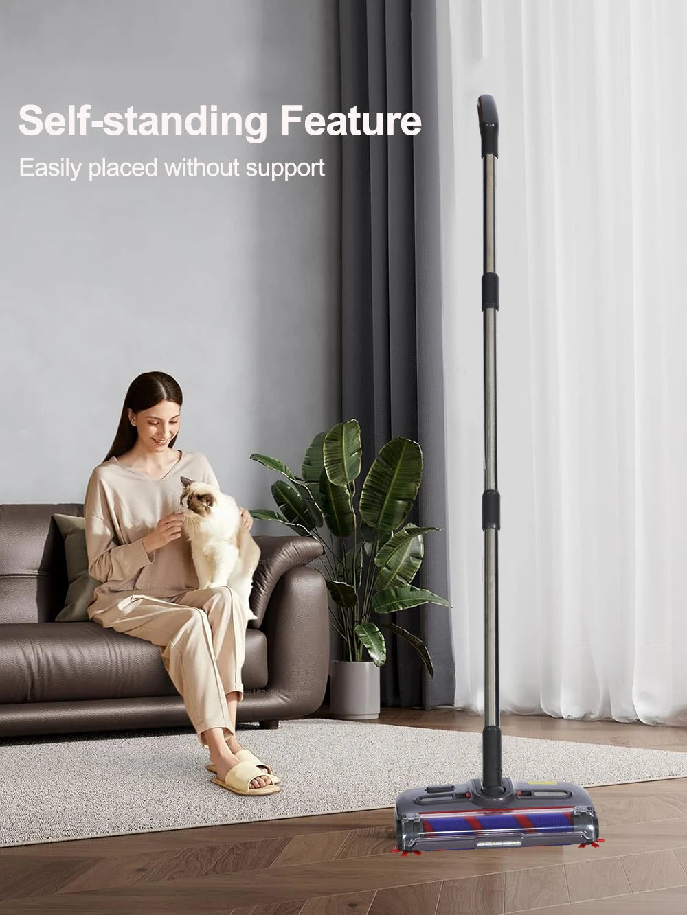 Electric Sweeper Portable Handheld Carpet Floor Sweeper Cleaning Machine Wireless Electric Mop Rechargeable Rotary Floor Mopping