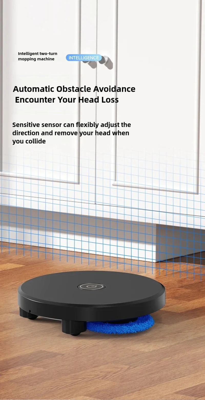 Intelligent Mop Two-wheel Robot Intelligent Mop Usb Charging Machine Automatic Dry And Wet Mop For Household Cleaning