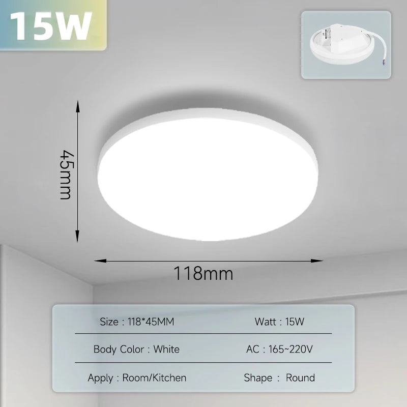 Modern Ceiling Light LED Ceil Light 15W 20W 30W 50W Led Ceiling Lamp for Living Room Bedroom Kitchen Indoor Lighting Fixture