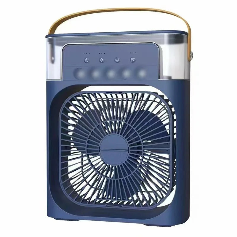 Portable Humidifier Fan Air Conditioners USB Electric Fan LED Night Light Water Mist Fun 3 In 1 Air Cooler Humidifie For Home