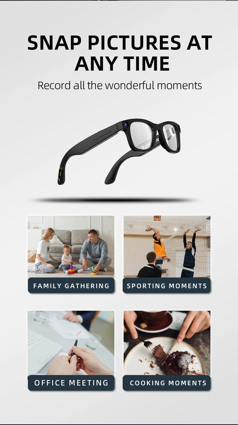 XIAOMI MIJIA Smart AI Glasses 800W Pixel G300 AI Shooting Camera HD Photo Video Voice Call Translation Waterproof Glasse Devices