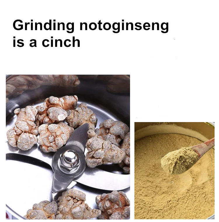 150G Grains Spices Cereals Coffee Dry Food Grinder Machine Gristmill Home Beans Espresso Electric Medicine Powder Crusher 1200W