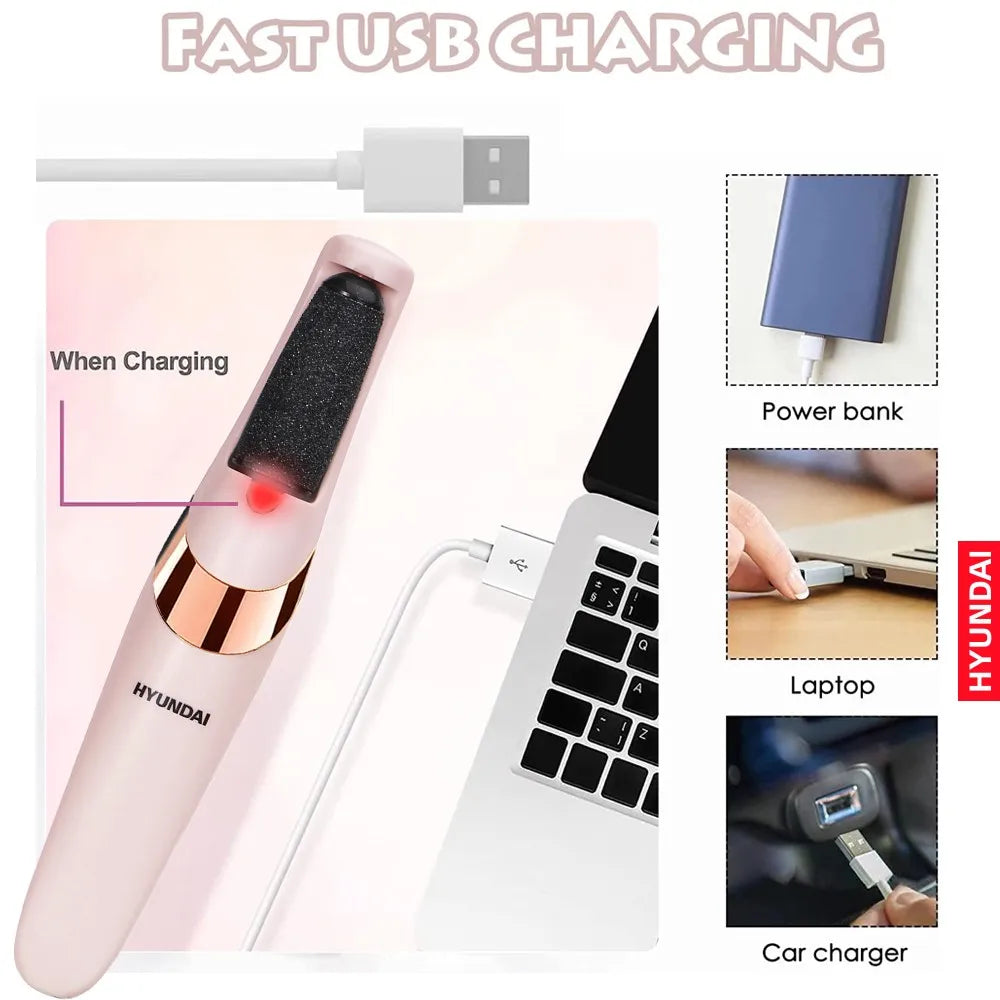 PMS-005 Electric Callus Remover for Feet, Rechargeable Foot File Pedicure Tool, Portable Foot Callus Remover Waterproof Profess