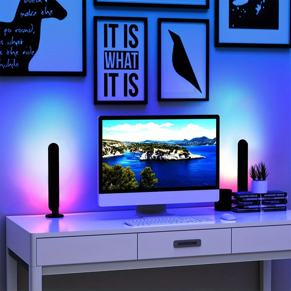 smart Led Strip Lights With Remote Control With-remote Rgb Light Bar Lamp Syn