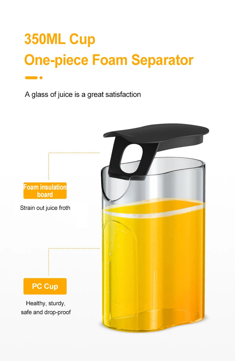 Juicer Centrifugal 400W Electric Orange Juicer Machine Household Large Caliber Residue Separation Vegetable Juicer 220V/110V