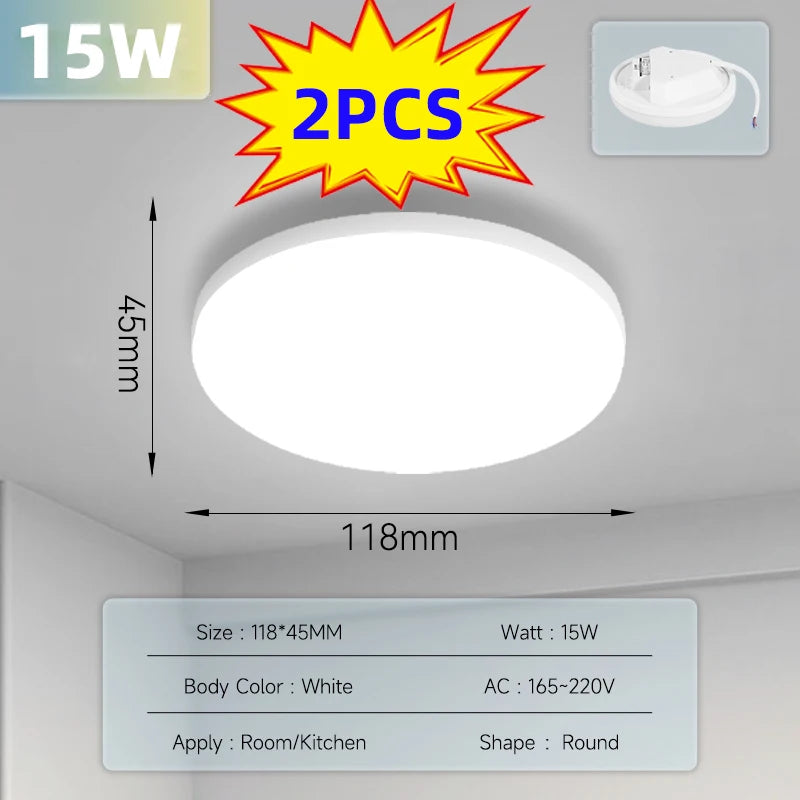 Modern Ceiling Light LED Ceil Light 15W 20W 30W 50W Led Ceiling Lamp for Living Room Bedroom Kitchen Indoor Lighting Fixture