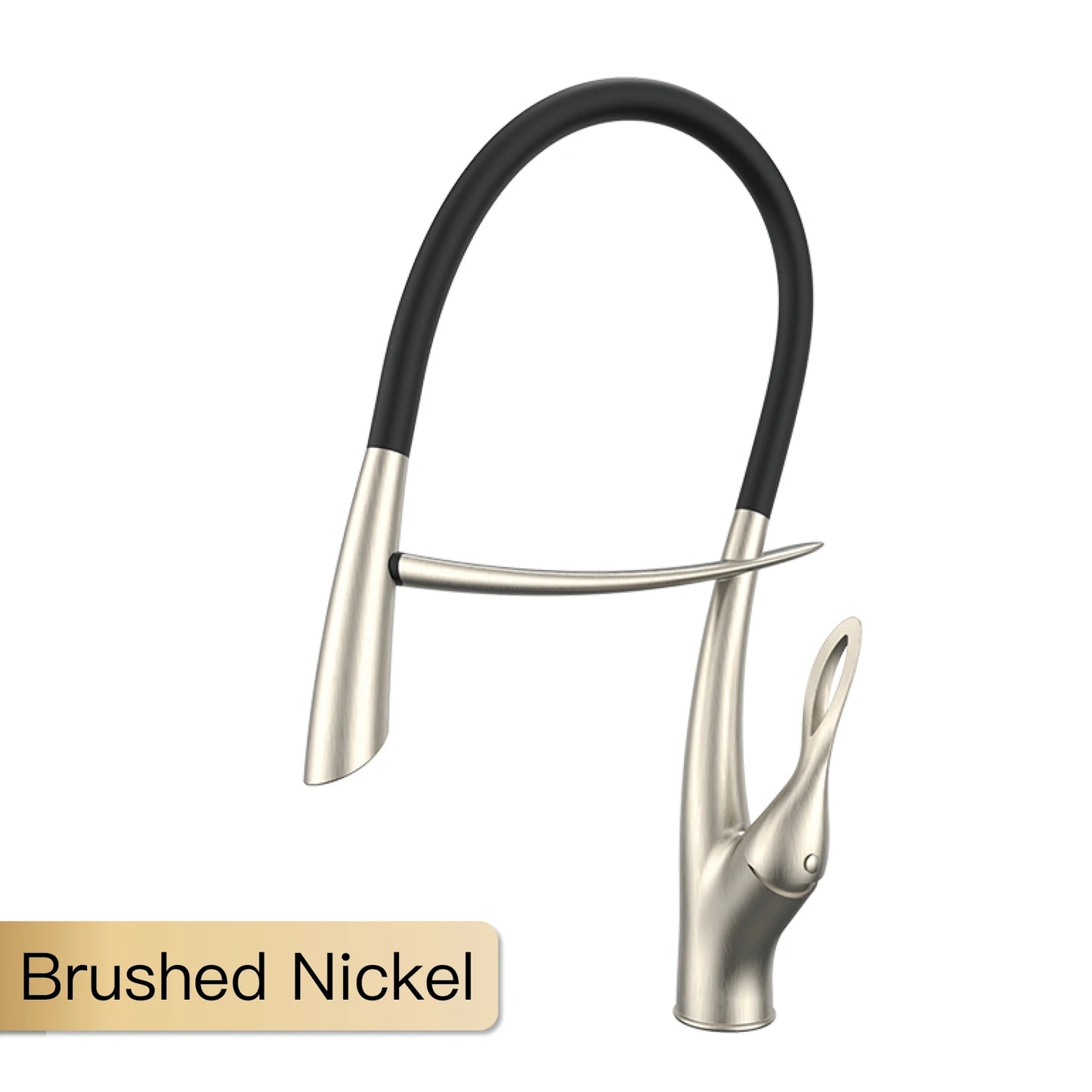 Modern luxury black brass kitchen faucet Pull-Out magnetic suction design Single handle hot & cold water 2 function sink Mixer