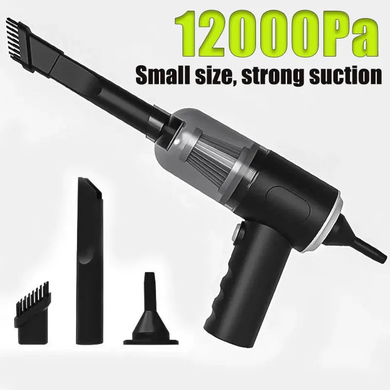 New 12000pa Portable Small Multipurpose Vehicle Vacuum Cleaner Small Household Pump Handheld Car Mounted Vacuum Cleaner