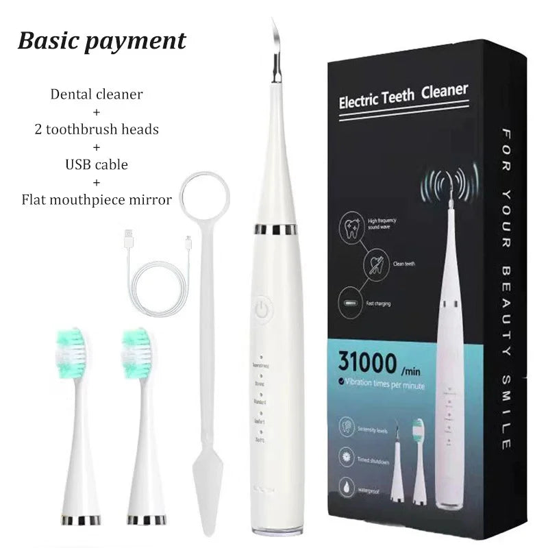 Electric Toothbrush with Sonic Cleaning 3-in-1 for Teeth Whitening & Oral Care - USB Charging & Replaceable Brush Head