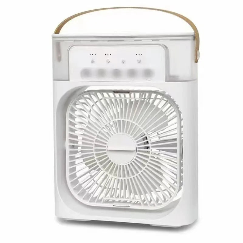Portable Humidifier Fan Air Conditioners USB Electric Fan LED Night Light Water Mist Fun 3 In 1 Air Cooler Humidifie For Home