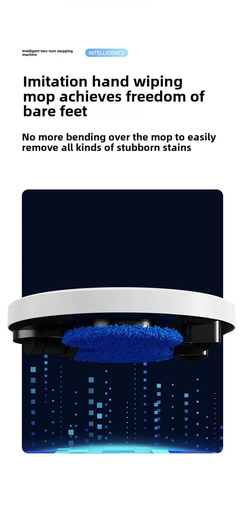 Intelligent Mop Two-wheel Robot Intelligent Mop Usb Charging Machine Automatic Dry And Wet Mop For Household Cleaning