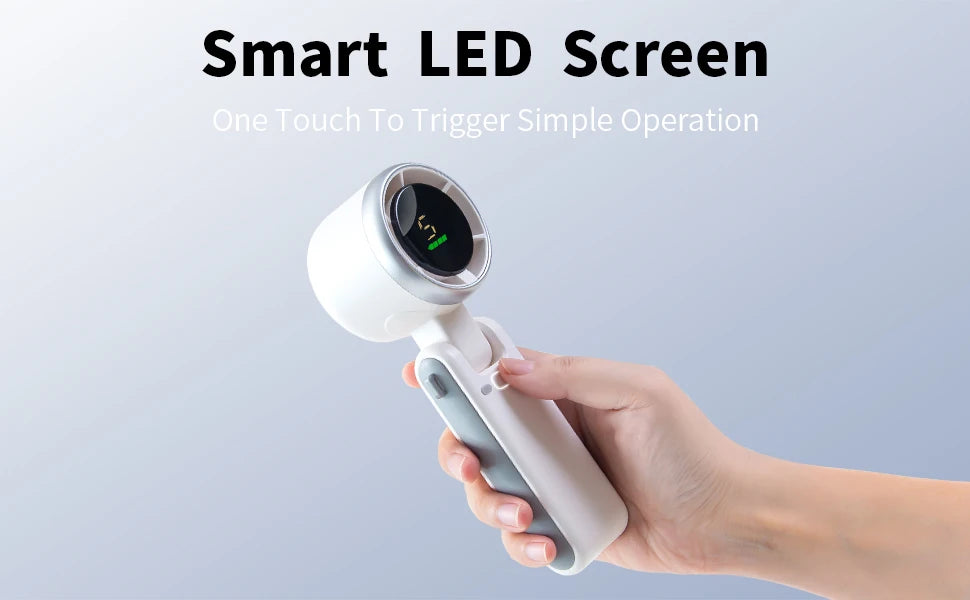 Hanging Neck Outdoor 180 Degree Folding Desktop Mini Electric Fan Hand-held Folding High-speed Powerful Turbo Fan 2025