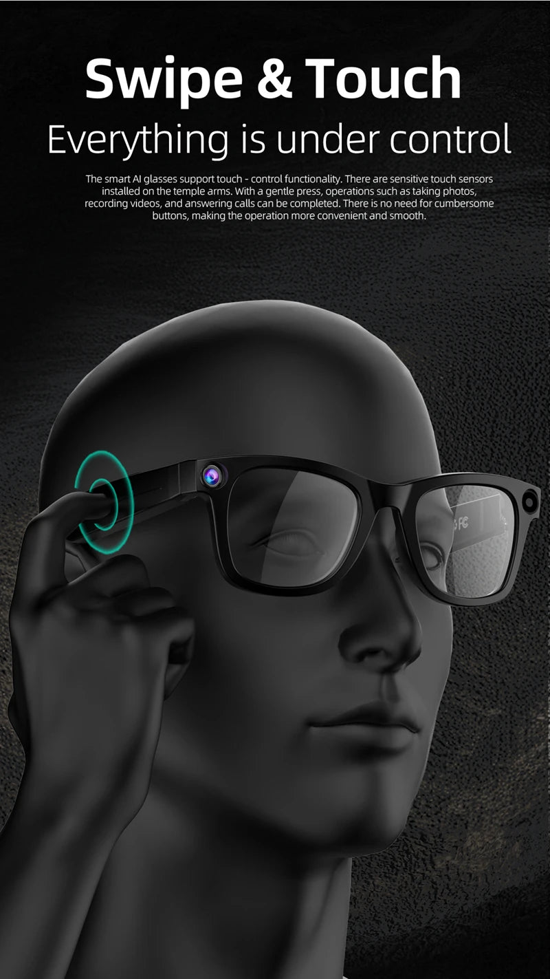 XIAOMI MIJIA Smart AI Glasses 800W Pixel G300 AI Shooting Camera HD Photo Video Voice Call Translation Waterproof Glasse Devices