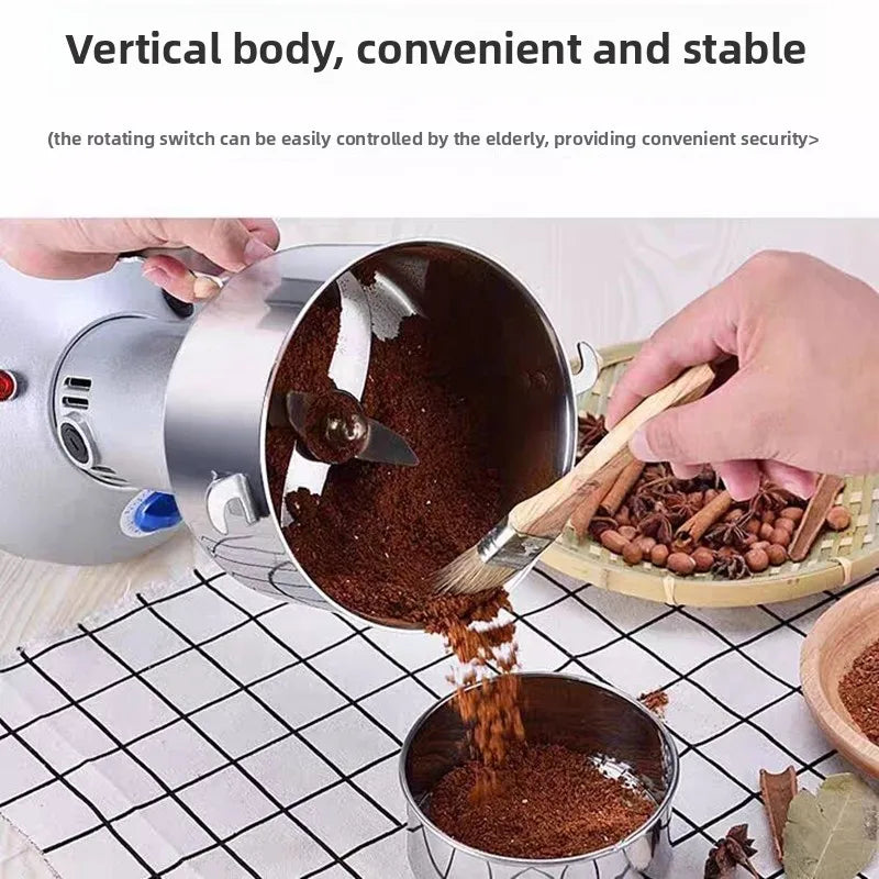 150G Grains Spices Cereals Coffee Dry Food Grinder Machine Gristmill Home Beans Espresso Electric Medicine Powder Crusher 1200W