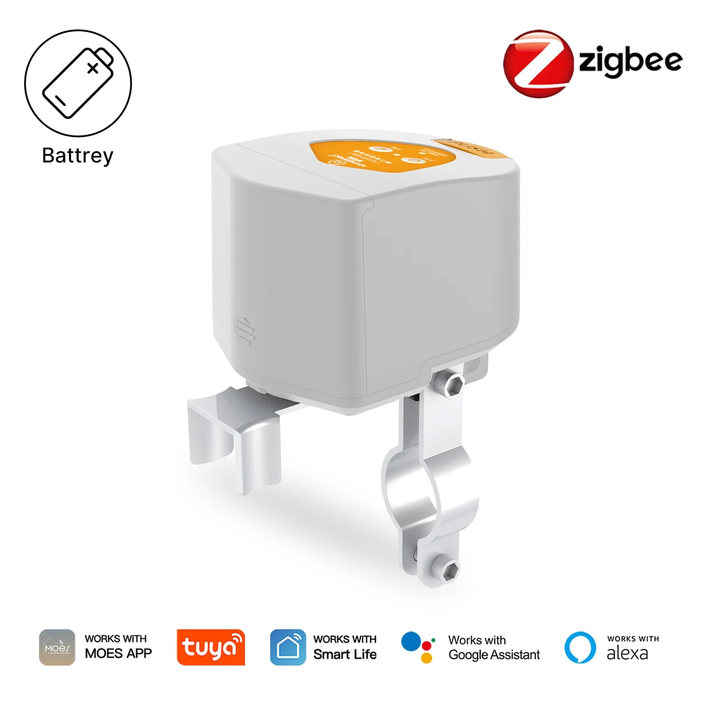 MOES Tuya ZigBee Smart battery Water Gas Valve Controller Automatic Low Power Consumption Voice Control with Alexa Google Home