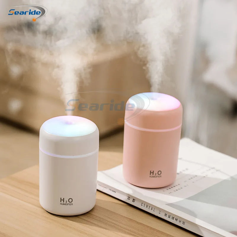 300ml Air Humidifier Portable Mini USB Aroma Diffuser Essential Oils Cool Mist for Bedroom Home Bedroom Car Purifier Humificador