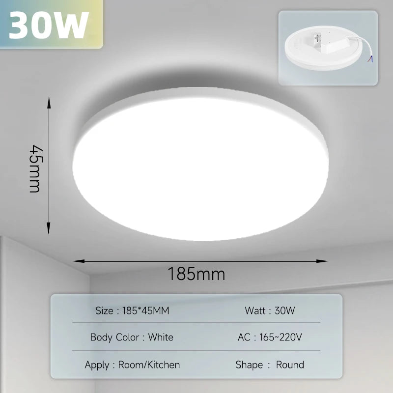 Modern Ceiling Light LED Ceil Light 15W 20W 30W 50W Led Ceiling Lamp for Living Room Bedroom Kitchen Indoor Lighting Fixture