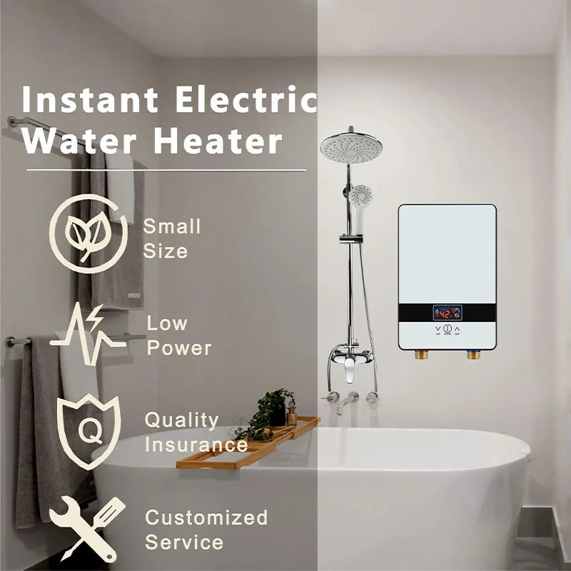 2025NEW Instant electric water heater household bath machine small fast hot constant temperature shower rental room water heater