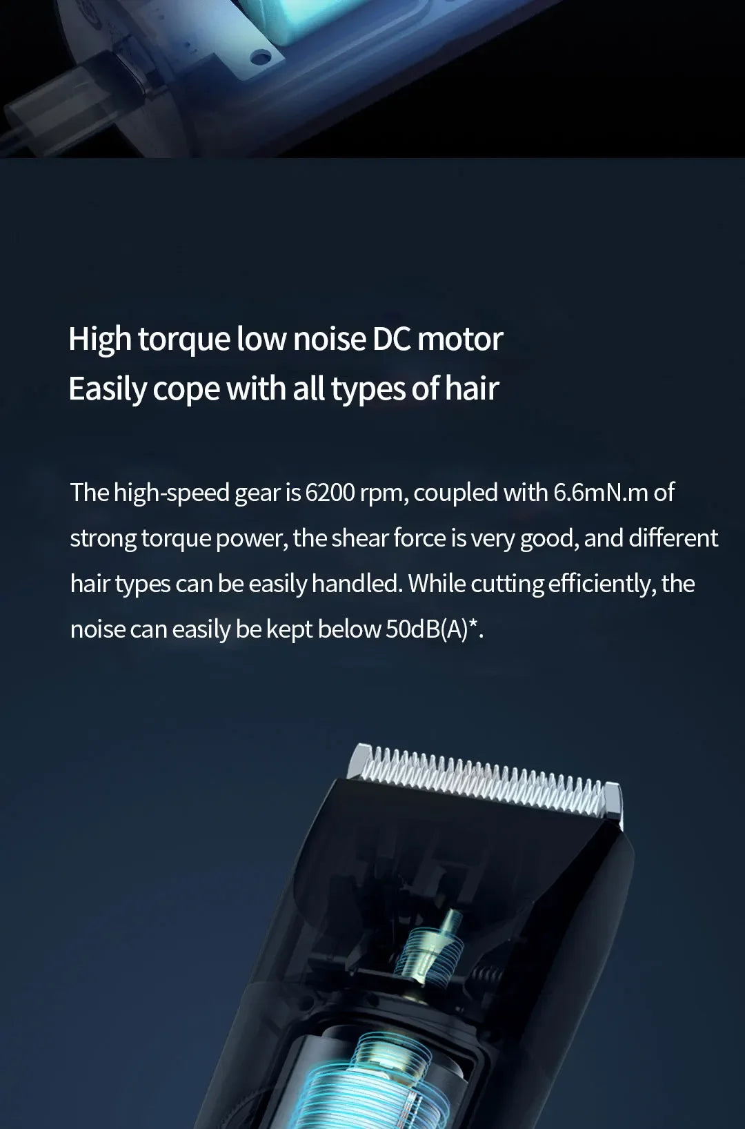 2024 Xiaomi Mijia Hair Clipper Wireless Hair Cutting Trimmer Barber Cutter Titanium Alloy Blade Trimer for Men Electric Shaver