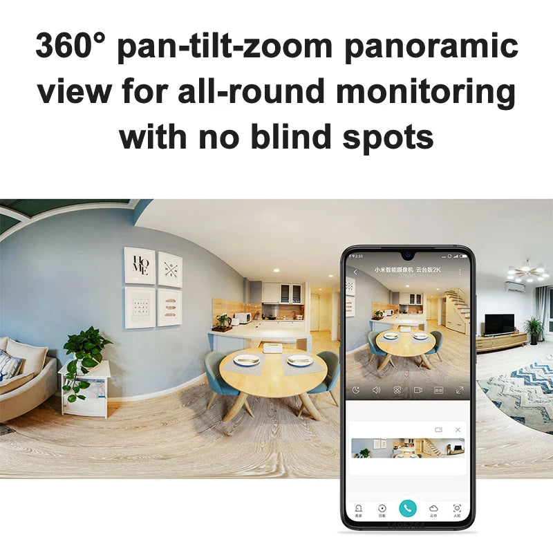 Original Xiaomi Mi Smart Home Security Camera 2K Baby Monitor 1296P HD Ultra-clear IP Night Vision Voice Intercom AI Smart Home