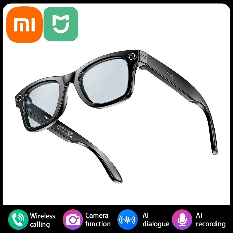 Xiaomi Mijia Smart Bluetooth Glasses IP65 Waterproof Recording Videos AI Photo Recognition Answer Translation Call Large Battery