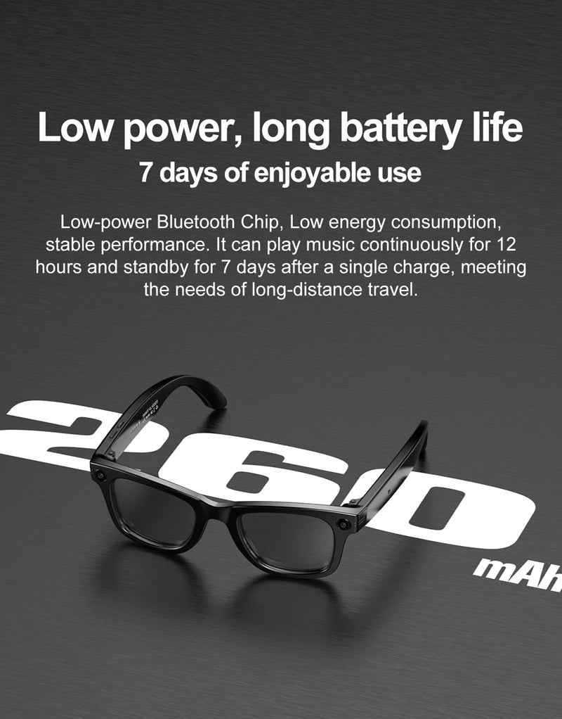 Xiaomi Mijia Smart Bluetooth Glasses IP65 Waterproof Recording Videos AI Photo Recognition Answer Translation Call Large Battery