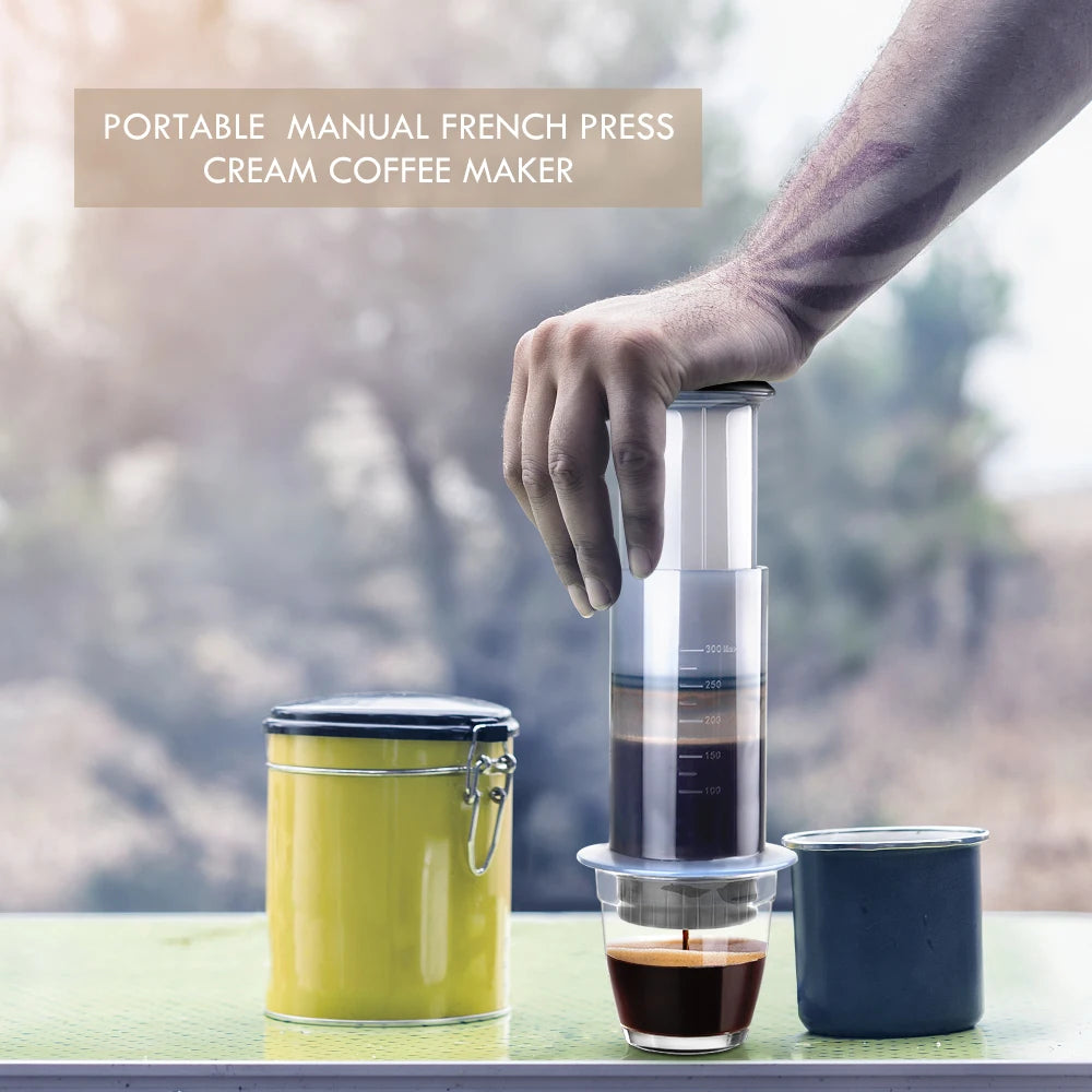 For AeroPress Machine Espresso Portable Coffee Maker Cafe French Press Coffee Pot  with Filters Paper Kit